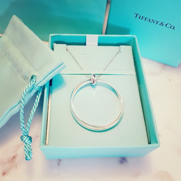 Tiffany & Co. Sterling Silver Paloma Picasso Melody Circle Necklace Large - Picture 2 of 3